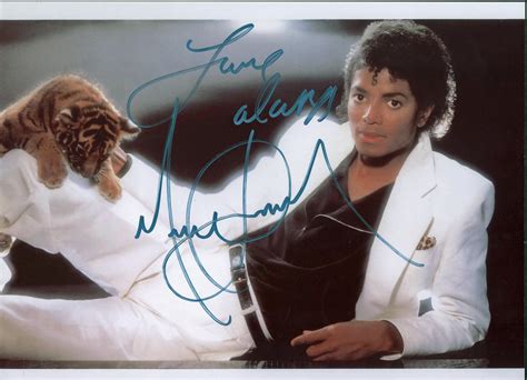 Lot Detail Michael Jackson Rare Signed 11 X 14 Thriller Photo