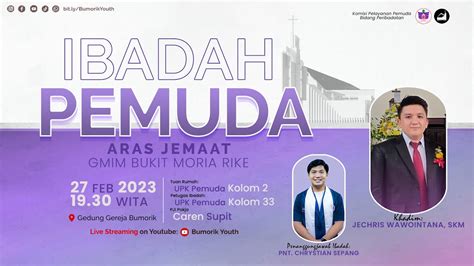 Live Februari Ibadah Pemuda Gmim Bukit Moria Rike Youtube