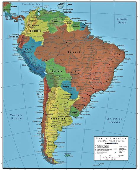 Mapa De América Del Sur 🥇 Mapas De Sudamérica ⊛ Suramérica