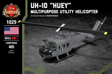 Uh 1d Huey Multipurpose Utility Helicopter Brickmania Toys