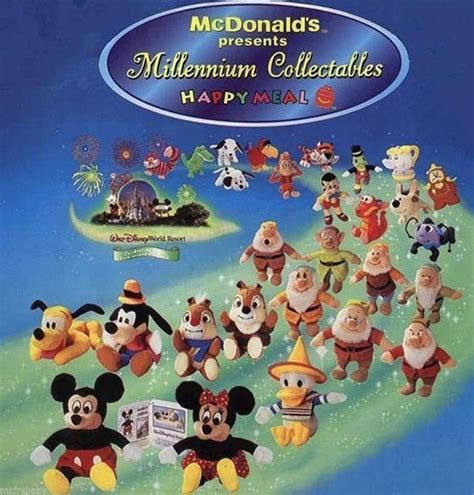 Mcdonalds Happy Meal Toys 2000 Walt Disney Resorts Millennium Plush