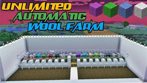 How To Make Unlimited Automatic Wool Farm Minecraft Wool Farm Youtube