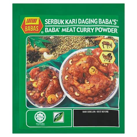Baba's meat curry powder is widely favoured by a large number of people in malaysia, singapore and india. Baba's Meat Curry Powder 25g - Tesco Groceries