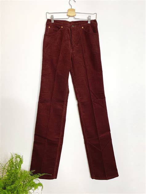 Vintage 80s Burgundy Pants Deadstock Corduroy Pants Etsy