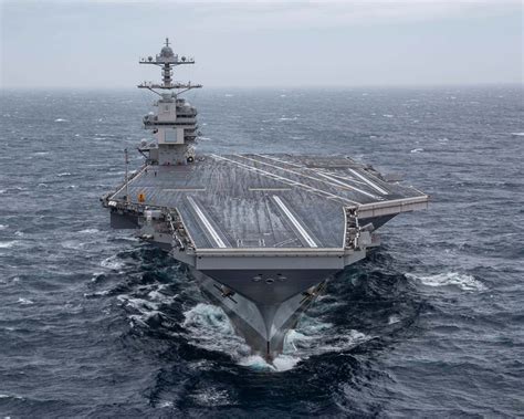 Check Out These Shots Of Americas New Supercarrier Ripping Through