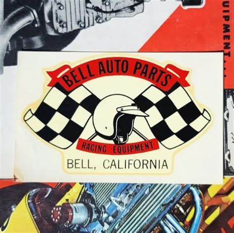Original Vintage Bell Auto Water Decal Hot Rod Drag Racing Speed Parts