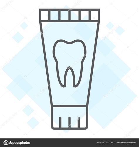 toothpaste tube thin line icon stomatology and dental clean sign vector graphics a linear