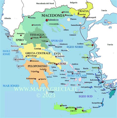 Mappa Della Grecia