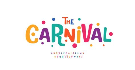 Carnival Colorful Alphabet Playful Letters Funny Festival Font For