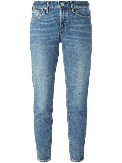 Levis Empire Skinny Cropped Jeans In Blue Lyst