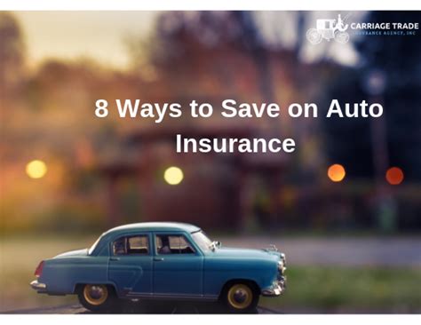 8 Ways To Save On Auto Insurance Carriage Trade Insurance Agency