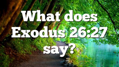 What Does Exodus 2627 Say Pentecostal Theology