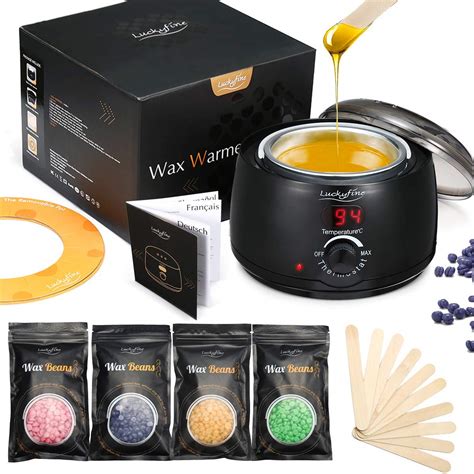 Buy Waxing Kit For Women Men Luckyfine Home Wax Warmer Hair Removal Kit With 4 Flavors Wax