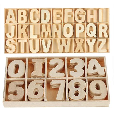 216pcs Mini Wooden Letters And Numbers Set Small Wooden Capital