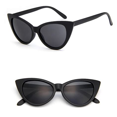buy fashion small sexy ladies cat eye sunglasses women vintage brand mirror sun glasses female