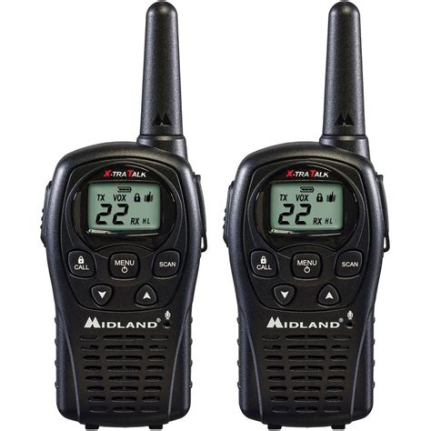 The midland lxt500vp3 is a pair of 22 channel gmrs radios with up to 24 mile range. Midland 24-Mile 22 Channel 2-Way Radios - Black (2-Pack ...