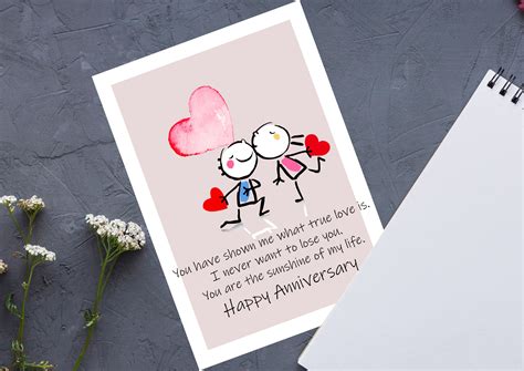 Printable Anniversary Card Digital Happy Anniversary Cardwish My Love