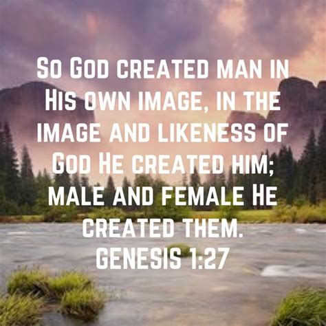 Genesis 127 So God Created Man In His Own Image In The Image And
