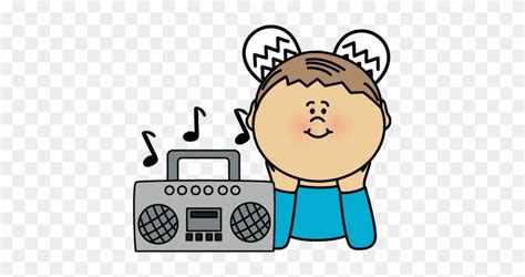 Boy Listening To Radio Kid Music Clipart Clipart Transparent Png