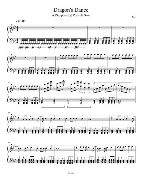 Dragon S Dance Original Sheet Music For Piano Download Free In Pdf Or Midi