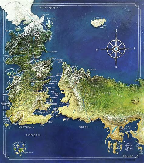The Map Of Westeros And Essos Painting By Pavel Chibiskov Pixels Merch