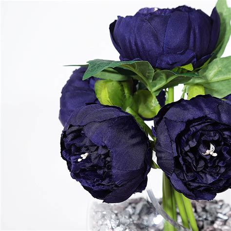 buy 10 tall 5 heads artificial purple silk peonies peony flower bouquet pack of 1 bouquet
