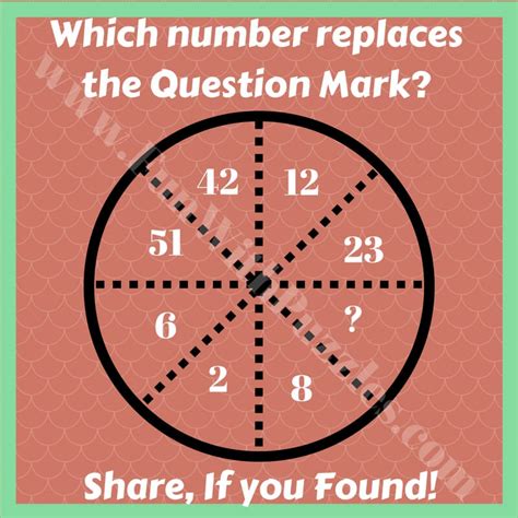 Find The Missing Number In The Circle Puzzle Questions Fun With Puzzles