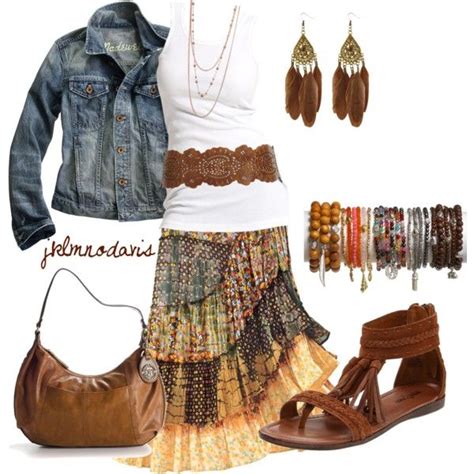 Outfit Created By Jklmnodavis On Polyvore Fashion Boho Look Casual Outfits