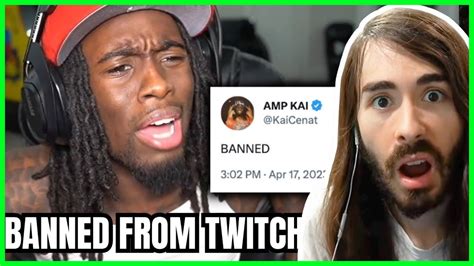 Kai Cenat Banned From Twitch Moistcritikal Reacts YouTube