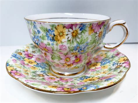 Rosina Tea Cup And Saucer Pattern 5005 English Bone China Cups
