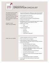 Pictures of New Hire Orientation Checklist For Managers