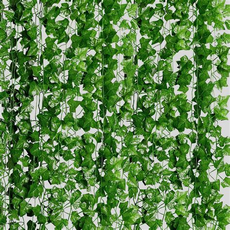 qlarnaweer artificial fake vines 84ft 12 strands artificial ivy leaf greenery