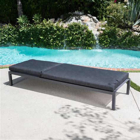 Nealie Outdoor Mesh Aluminum Frame Chaise Lounge W Water Resistant Cu
