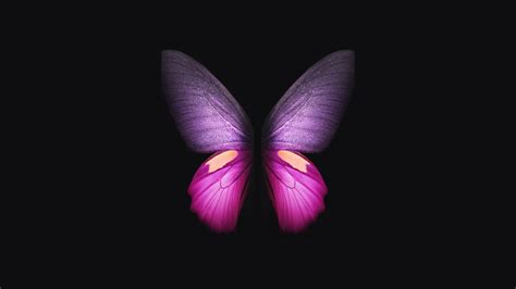 Samsung Galaxy Fold Pink Butterfly 4k Wallpapers