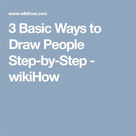 3 Ways To Draw People Wikihow Drawings Drawing People Draw