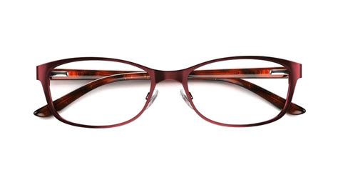 Specsavers Womens Glasses Aneta Red Angular Metal Frame 369