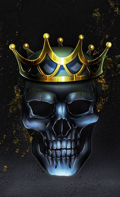 Skull With Crown Wallpaper