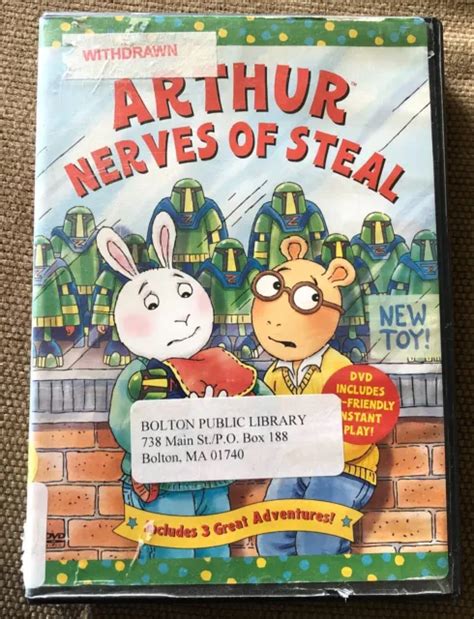 Pbs Kids Arthur Nerves Of Steal Dvd 2005 3 Great Adventures Ex