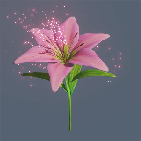 Lily çiçekler Hileli Animasyonlu 3d Model