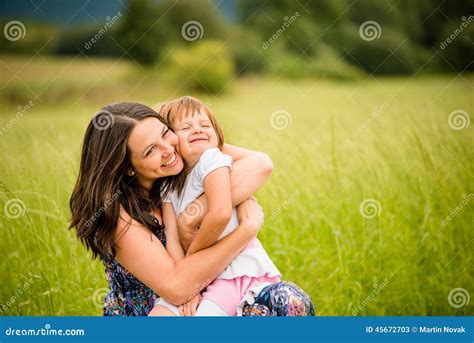 Mother And Child Hugging Stock Image Image Of People 45672703