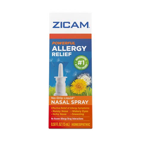 Zicam Powerful Allergy Relief Nasal Spray 05 Oz