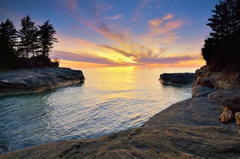 Michigan Nut Photography Lake Superior Sunset At The Coves