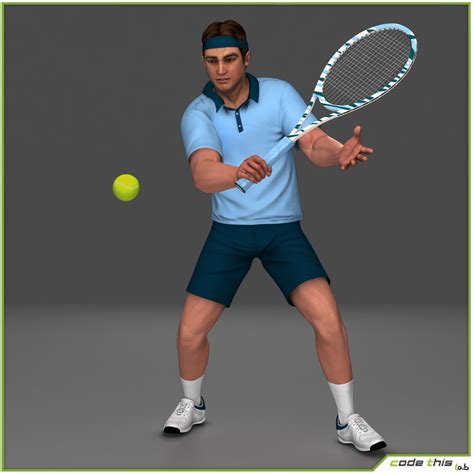 White Male Tennis Player Cg Code This Lab Srl