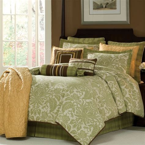Gold Green Chocolate Bed Comforter Sets Twin Comforter Sets