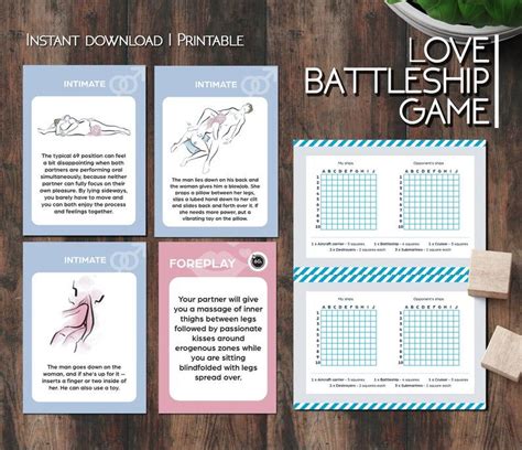 Romantic Game For Lovers Love Battleship Printable Version Etsy In