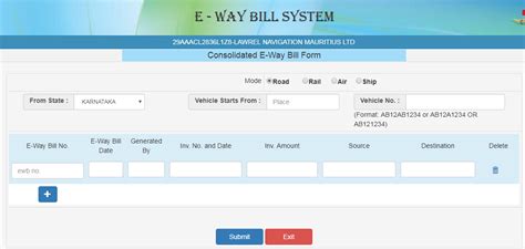 The movement of goods can either be intrastate or interstate so long as they. How to generate Consolidated Eway Bills on the E Way Bill ...