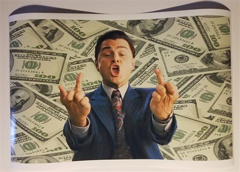 The Wolf Of Wall Street Movie Scene Poster Leo Money Man Cave Etsy