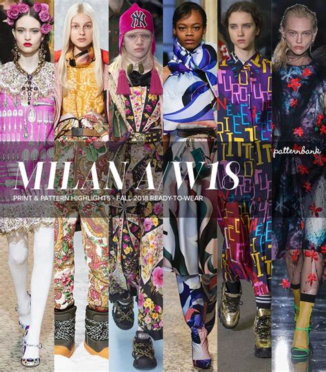 Milan Catwalk Print And Pattern Highlights Fall 2018 Ready To Wear
