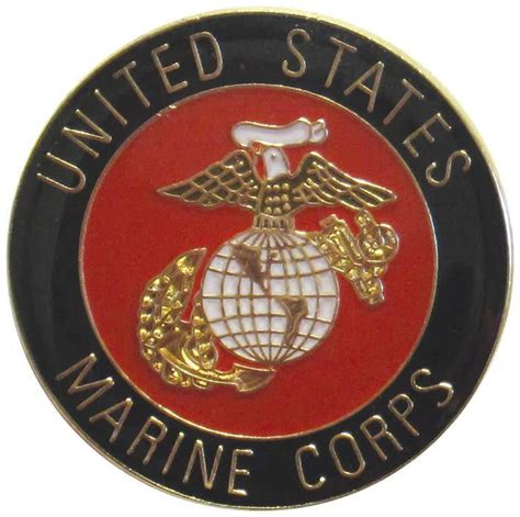 United States Marine Corps With Marine Corps Crest On 34 Round Lapel
