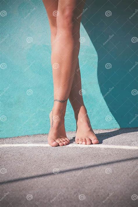 Barefoot Woman Legs Stock Photo Image Of Lower Feet 74469034